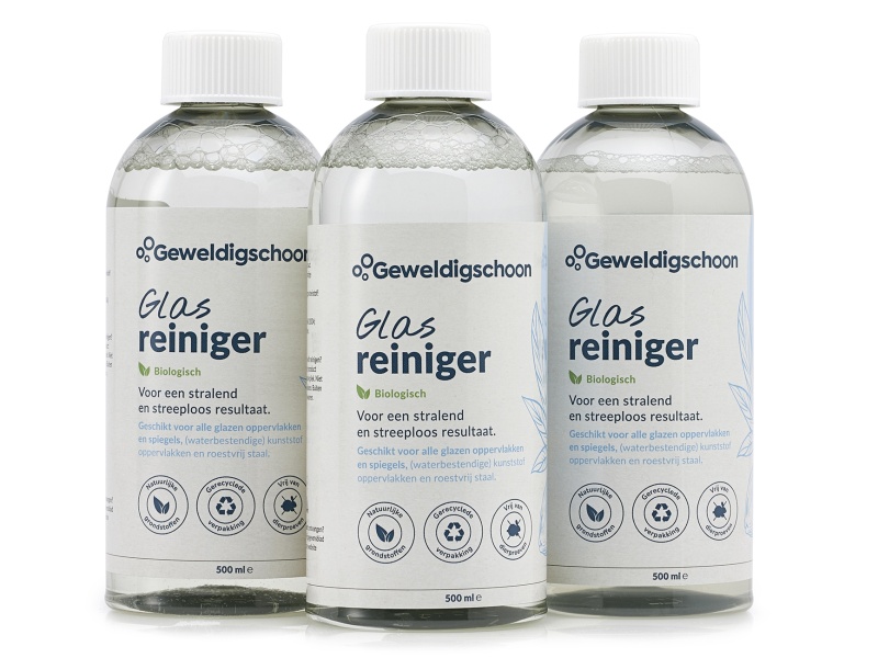 GEWELDIGSCHOON 3-pack biologische glasreiniger